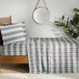 PENDLETON 4-Piece Flannel Sheet Set FULL SIZE, Avra Valley Teal - NWT